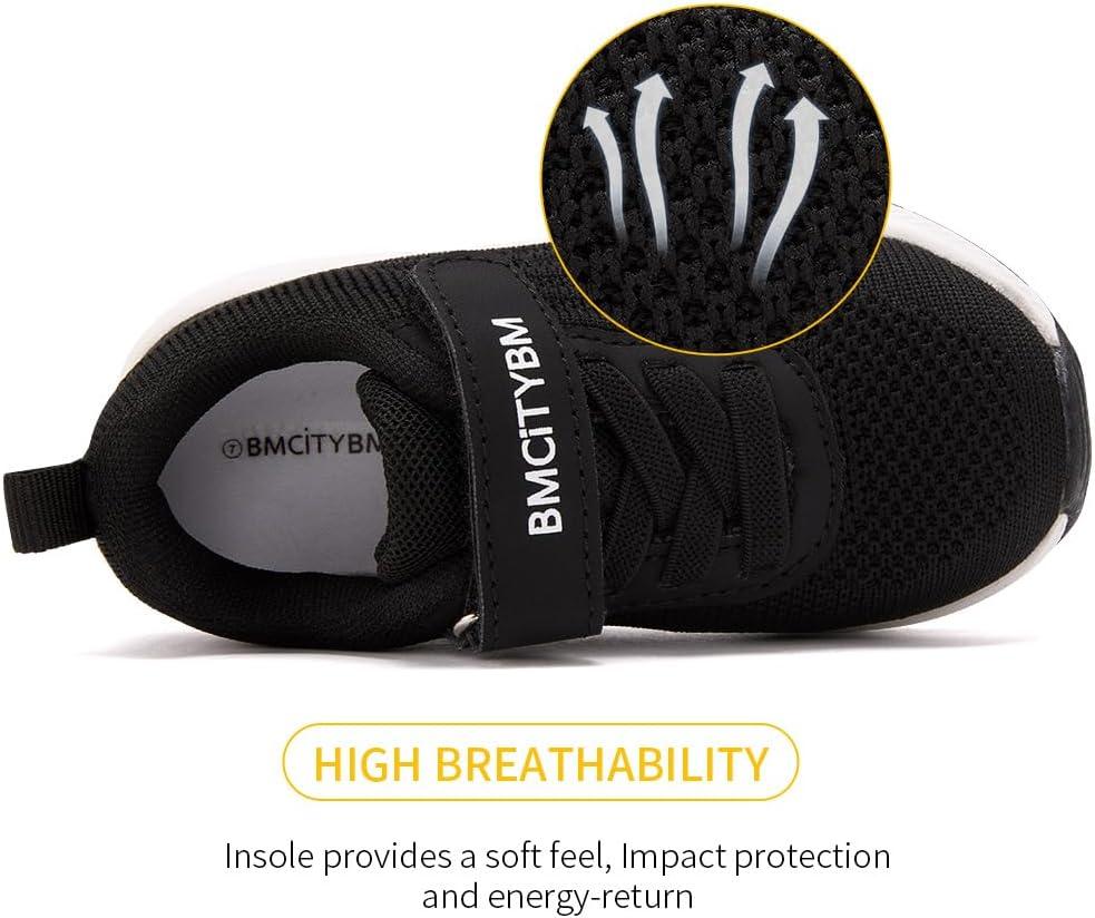 imageBMCiTYBM Baby Toddler Walking Sneakers Boys Girls ShoesFabircblack