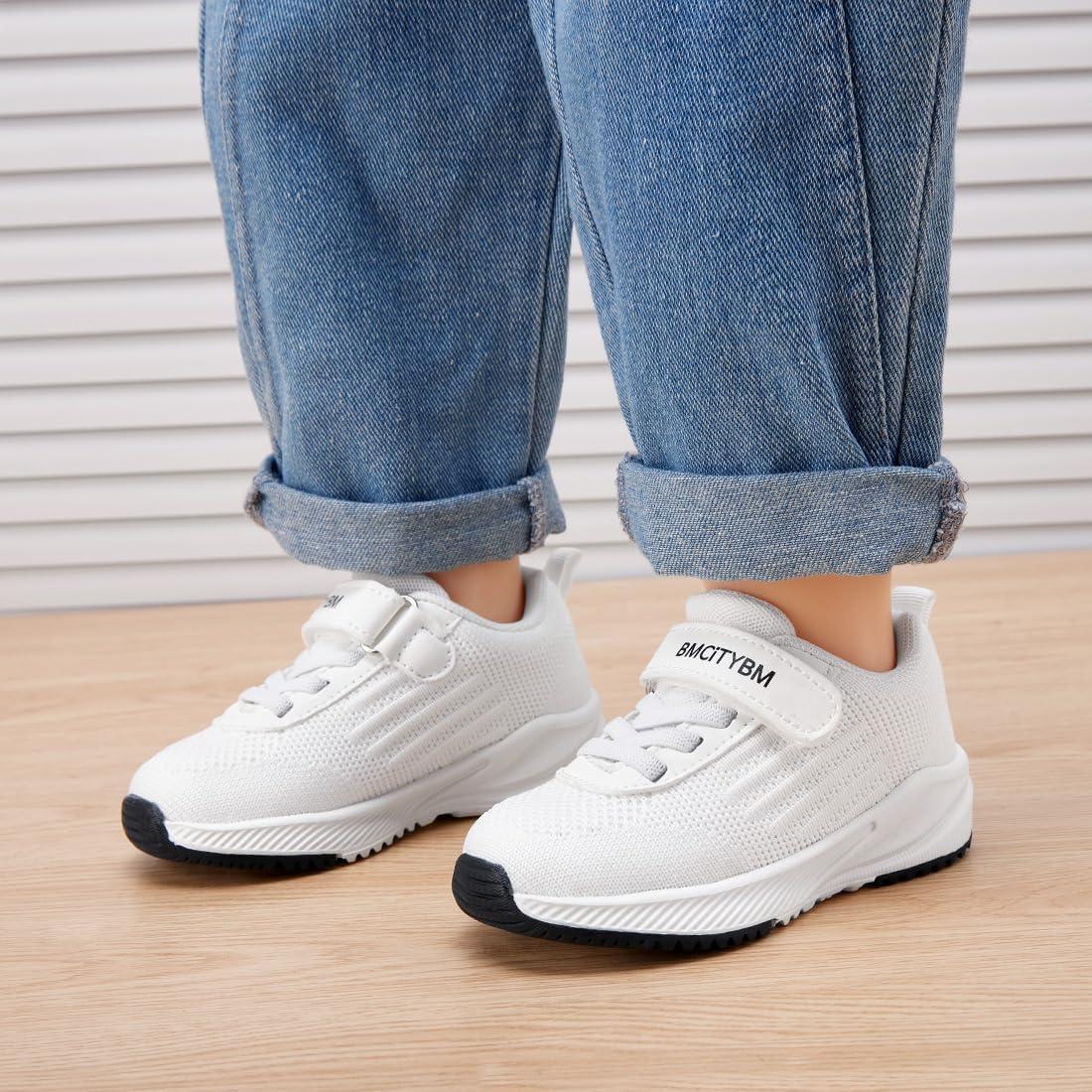 imageBMCiTYBM Baby Toddler Walking Sneakers Boys Girls ShoesFabircwhite