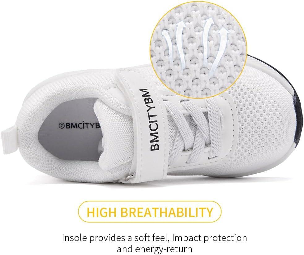 imageBMCiTYBM Baby Toddler Walking Sneakers Boys Girls ShoesFabircwhite