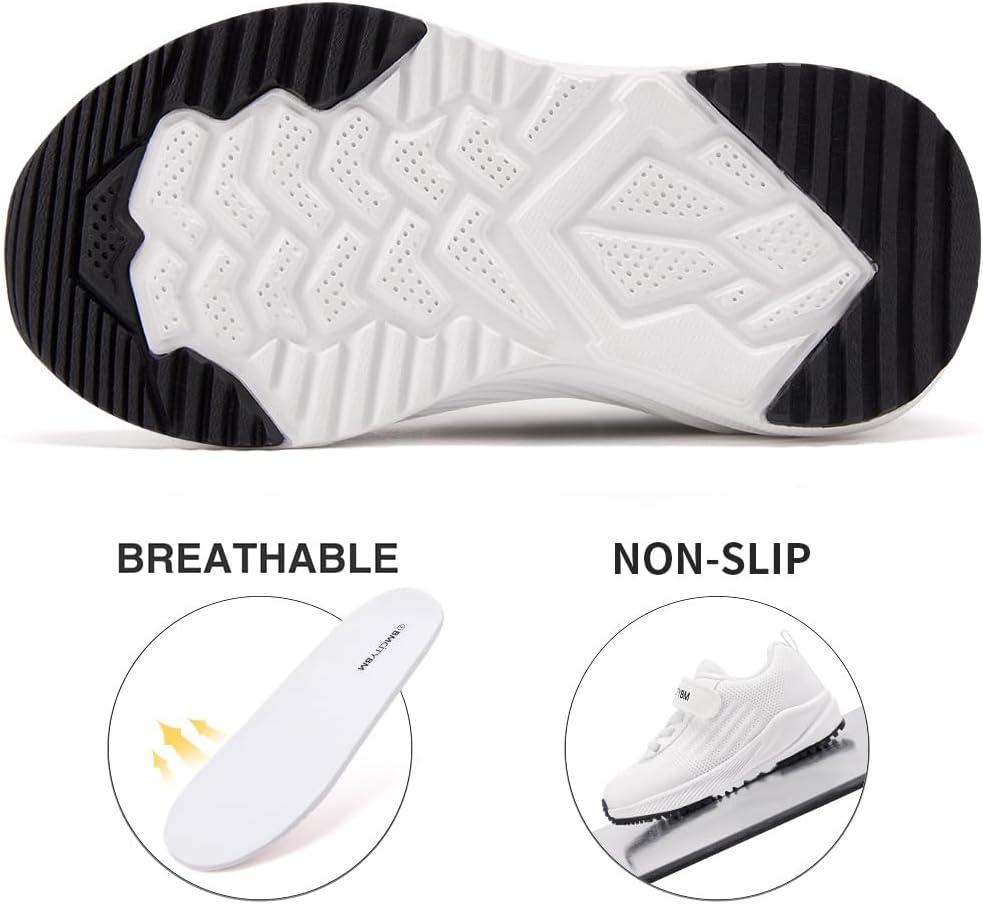 imageBMCiTYBM Baby Toddler Walking Sneakers Boys Girls ShoesFabircwhite