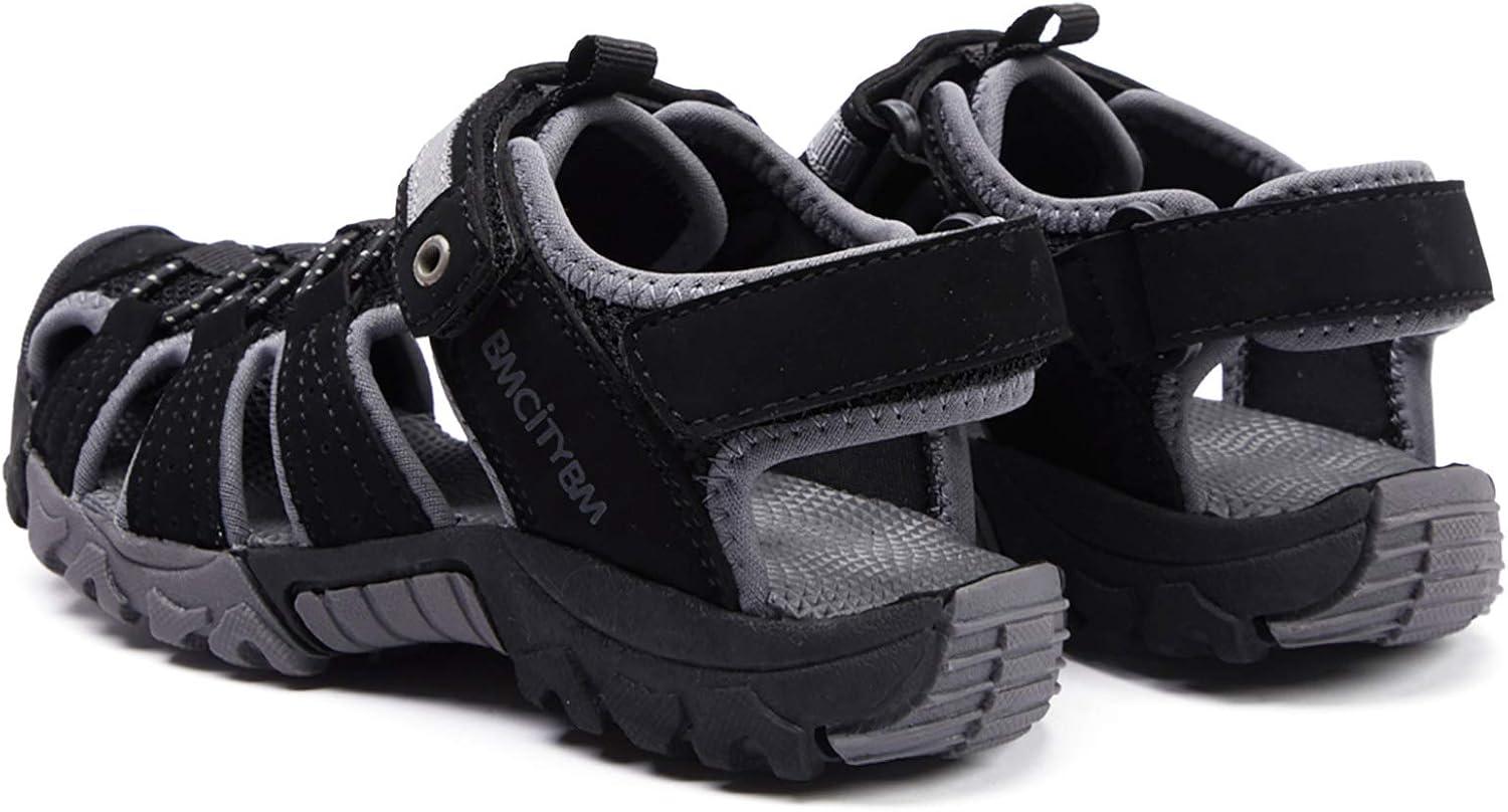 imageBMCiTYBM Boys Girls Sport Sandals Closed Toe Water Hiking Beach Outdoor Shoes ToddlerLittle KidsAblack