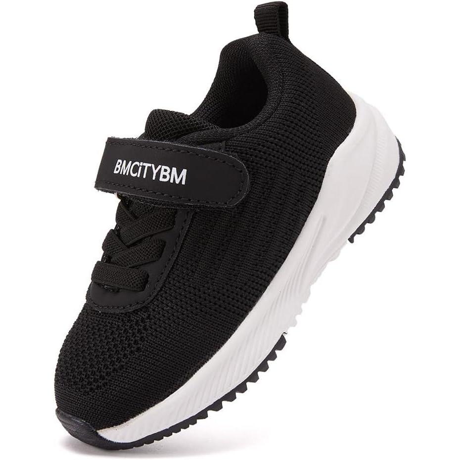 imageBMCiTYBM Baby Toddler Walking Sneakers Boys Girls ShoesFabircblack
