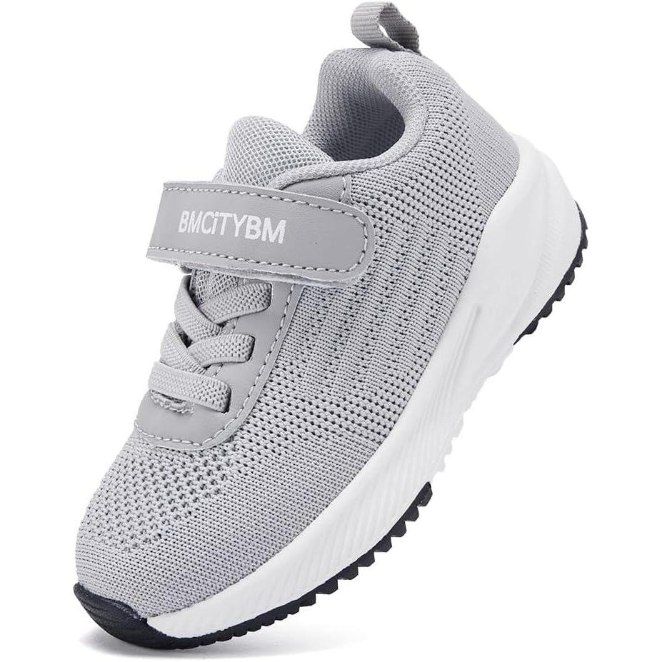 imageBMCiTYBM Baby Toddler Walking Sneakers Boys Girls ShoesFabircgrey