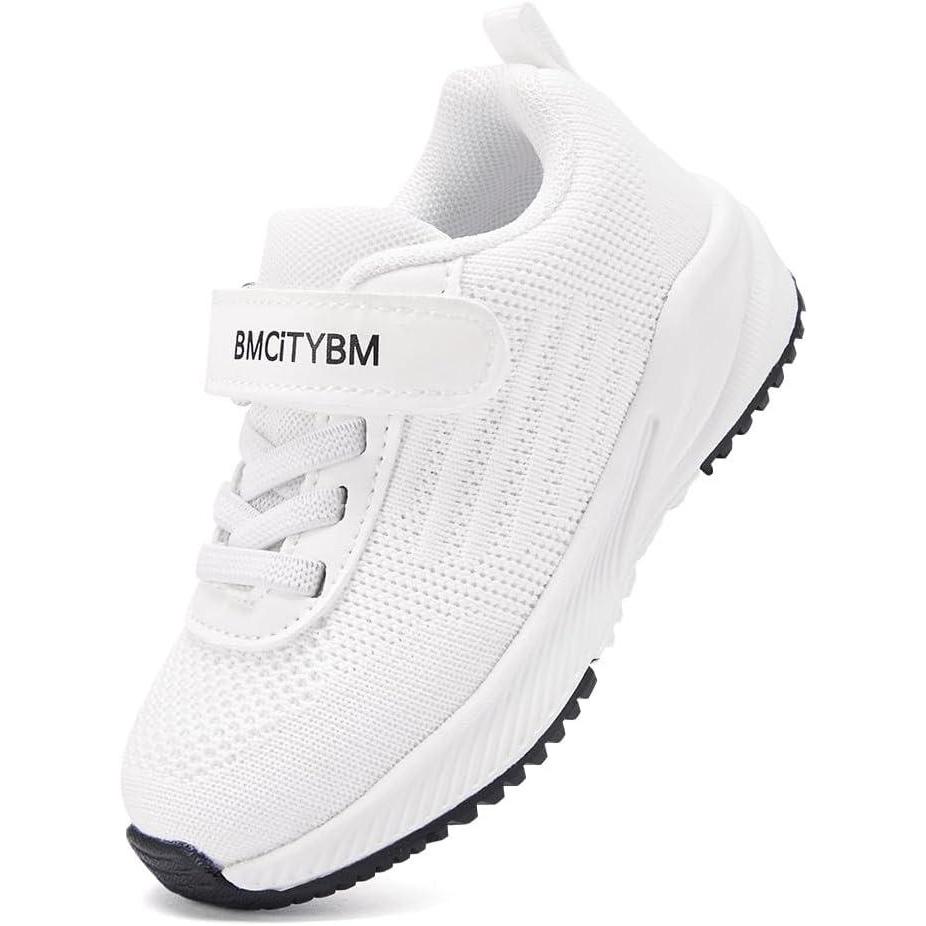 imageBMCiTYBM Baby Toddler Walking Sneakers Boys Girls ShoesFabircwhite