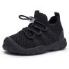 imageBMCiTYBM Baby Boy Girl Shoes Infant Soft Non Slip Sneakers Lightweight First Step Walking Shoes 6 9 12 18 24 MonthsHblack