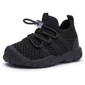 imageBMCiTYBM Baby Boy Girl Shoes Infant Soft Non Slip Sneakers Lightweight First Step Walking Shoes 6 9 12 18 24 MonthsHblack