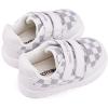 imageBMCiTYBM Baby Shoes Infant Boy Girl First Walker Shoes Toddler Walking Shoes Lightweight NonSlip Sneakers for 6 9 12 18 24 MonthsDgrey White