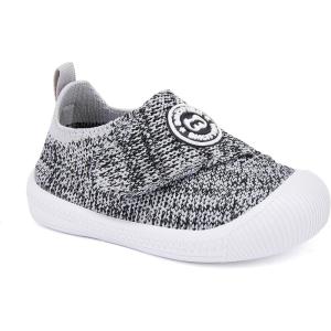 imageBMCiTYBM Baby Shoes Infant Boy Girl First Walker Shoes Toddler Walking Shoes Lightweight NonSlip Sneakers for 6 9 12 18 24 MonthsA2black Grey