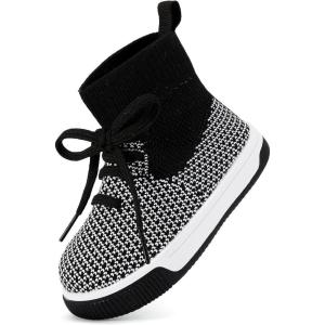 imageBMCiTYBM Baby Shoes Infant Boy Girl First Walker Shoes Toddler Walking Shoes Lightweight NonSlip Sneakers for 6 9 12 18 24 MonthsA4black