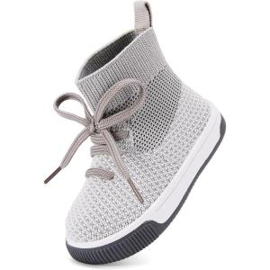 imageBMCiTYBM Baby Shoes Infant Boy Girl First Walker Shoes Toddler Walking Shoes Lightweight NonSlip Sneakers for 6 9 12 18 24 MonthsA4grey