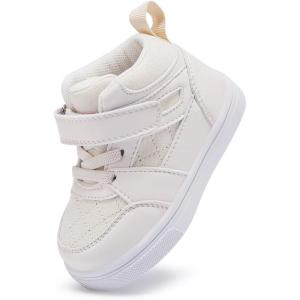 imageBMCiTYBM Baby Shoes Infant Boy Girl First Walker Shoes Toddler Walking Shoes Lightweight NonSlip Sneakers for 6 9 12 18 24 MonthsGwhite