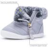 imageBMCiTYBM Baby Boy Girl Snow Boots Waterproof Winter Warm Booties Nonslip Lightweight Outdoor Shoes for First Walkers 6 9 12 18 24 MonthsInfantToddlerAgrey
