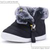 imageBMCiTYBM Baby Boy Girl Snow Boots Waterproof Winter Warm Booties Nonslip Lightweight Outdoor Shoes for First Walkers 6 9 12 18 24 MonthsInfantToddlerAblack