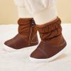 imageBMCiTYBM Baby Boy Girl Snow Boots Waterproof Winter Warm Booties Nonslip Lightweight Outdoor Shoes for First Walkers 6 9 12 18 24 MonthsInfantToddlerA1brown