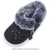 imageBMCiTYBM Baby Boy Girl Snow Boots Waterproof Winter Warm Booties Nonslip Lightweight Outdoor Shoes for First Walkers 6 9 12 18 24 MonthsInfantToddlerAblack
