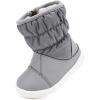 imageBMCiTYBM Baby Boy Girl Snow Boots Waterproof Winter Warm Booties Nonslip Lightweight Outdoor Shoes for First Walkers 6 9 12 18 24 MonthsInfantToddlerA1grey