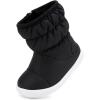 imageBMCiTYBM Baby Boy Girl Snow Boots Waterproof Winter Warm Booties Nonslip Lightweight Outdoor Shoes for First Walkers 6 9 12 18 24 MonthsInfantToddlerA1black
