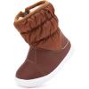 imageBMCiTYBM Baby Boy Girl Snow Boots Waterproof Winter Warm Booties Nonslip Lightweight Outdoor Shoes for First Walkers 6 9 12 18 24 MonthsInfantToddlerA1brown