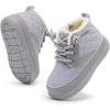 imageBMCiTYBM Baby Boy Girl Snow Boots Waterproof Winter Warm Booties Nonslip Lightweight Outdoor Shoes for First Walkers 6 9 12 18 24 MonthsInfantToddlerBgrey