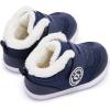 imageBMCiTYBM Baby Boy Girl Snow Boots Waterproof Winter Warm Booties Nonslip Lightweight Outdoor Shoes for First Walkers 6 9 12 18 24 MonthsInfantToddlerCnavy