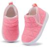 imageBMCiTYBM Baby Boy Girl Snow Boots Waterproof Winter Warm Booties Nonslip Lightweight Outdoor Shoes for First Walkers 6 9 12 18 24 MonthsInfantToddlerFpink