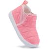imageBMCiTYBM Baby Boy Girl Snow Boots Waterproof Winter Warm Booties Nonslip Lightweight Outdoor Shoes for First Walkers 6 9 12 18 24 MonthsInfantToddlerFpink