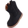 imageBMCiTYBM Baby Cowboy Cowgirl Boots Infant Western Boots Toddler Boys Girls Round Toe Riding Mid Calf Boots All Seasons for 6 9 12 18 24 MonthsAblack