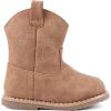 imageBMCiTYBM Baby Cowboy Cowgirl Boots Infant Western Boots Toddler Boys Girls Round Toe Riding Mid Calf Boots All Seasons for 6 9 12 18 24 MonthsAbrown