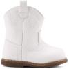 imageBMCiTYBM Baby Cowboy Cowgirl Boots Infant Western Boots Toddler Boys Girls Round Toe Riding Mid Calf Boots All Seasons for 6 9 12 18 24 MonthsAwhite