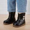 imageBMCiTYBM Baby Cowboy Cowgirl Boots Infant Western Boots Toddler Boys Girls Round Toe Riding Mid Calf Boots All Seasons for 6 9 12 18 24 MonthsBblack