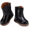 imageBMCiTYBM Baby Cowboy Cowgirl Boots Infant Western Boots Toddler Boys Girls Round Toe Riding Mid Calf Boots All Seasons for 6 9 12 18 24 MonthsBblack