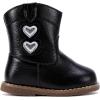 imageBMCiTYBM Baby Cowboy Cowgirl Boots Infant Western Boots Toddler Boys Girls Round Toe Riding Mid Calf Boots All Seasons for 6 9 12 18 24 MonthsBblack