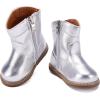 imageBMCiTYBM Baby Cowboy Cowgirl Boots Infant Western Boots Toddler Boys Girls Round Toe Riding Mid Calf Boots All Seasons for 6 9 12 18 24 MonthsBsilver