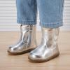 imageBMCiTYBM Baby Cowboy Cowgirl Boots Infant Western Boots Toddler Boys Girls Round Toe Riding Mid Calf Boots All Seasons for 6 9 12 18 24 MonthsBsilver