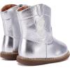 imageBMCiTYBM Baby Cowboy Cowgirl Boots Infant Western Boots Toddler Boys Girls Round Toe Riding Mid Calf Boots All Seasons for 6 9 12 18 24 MonthsBsilver