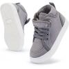 imageToddler Boys Girls Walking Shoes High Top Tennis Canvas SneakersInfantToddlerAgrey