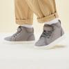 imageToddler Boys Girls Walking Shoes High Top Tennis Canvas SneakersInfantToddlerAgrey