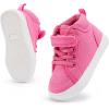 imageToddler Boys Girls Walking Shoes High Top Tennis Canvas SneakersInfantToddlerAhot Pink