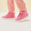 imageToddler Boys Girls Walking Shoes High Top Tennis Canvas SneakersInfantToddlerAhot Pink