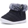 imageBMCiTYBM Baby Boy Girl Snow Boots Waterproof Winter Warm Booties Nonslip Lightweight Outdoor Shoes for First Walkers 6 9 12 18 24 MonthsInfantToddlerAblack