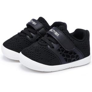 imageBMCiTYBM Baby Boy Girl Shoes Breathable Mesh Walking Shoes Lightweight NonSlip Sneakers Infant First Walkers 6 9 12 18 24 MonthBblack