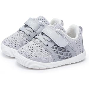 imageBMCiTYBM Baby Boy Girl Shoes Breathable Mesh Walking Shoes Lightweight NonSlip Sneakers Infant First Walkers 6 9 12 18 24 MonthBgrey