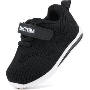 imageBMCiTYBM Baby Boy Girl Shoes Breathable Mesh Walking Shoes Lightweight NonSlip Sneakers Infant First Walkers 6 9 12 18 24 MonthFblack