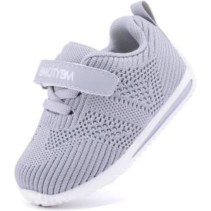 imageBMCiTYBM Baby Boy Girl Shoes Breathable Mesh Walking Shoes Lightweight NonSlip Sneakers Infant First Walkers 6 9 12 18 24 MonthFgrey