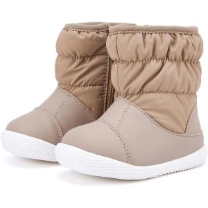 imageBMCiTYBM Baby Boy Girl Snow Boots Waterproof Winter Warm Booties Nonslip Lightweight Outdoor Shoes for First Walkers 6 9 12 18 24 MonthsInfantToddlerA1camel
