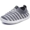 imageBMCiTYBM Baby Shoes Boy Girl Infant Sneakers NonSlip First Walkers 6 9 12 18 24 Months2dark Grey