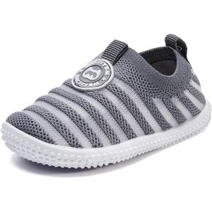 imageBMCiTYBM Baby Shoes Boy Girl Infant Sneakers NonSlip First Walkers 6 9 12 18 24 Months2dark Grey