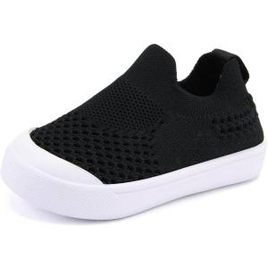 imageBMCiTYBM Baby Sneakers Girls Boys Lightweight Breathable Mesh First Walkers Shoes 624 Months1black
