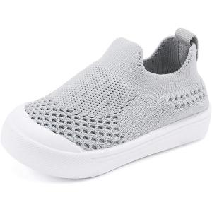 imageBMCiTYBM Baby Sneakers Girls Boys Lightweight Breathable Mesh First Walkers Shoes 624 Months1grey