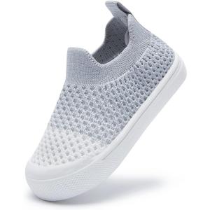 imageBMCiTYBM Baby Sneakers Girls Boys Lightweight Breathable Mesh First Walkers Shoes 624 Months3grey